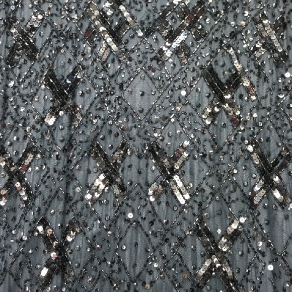 Adrianna Papell beaded capsleeve sweetheart neck long dress - Picture 4 of 16